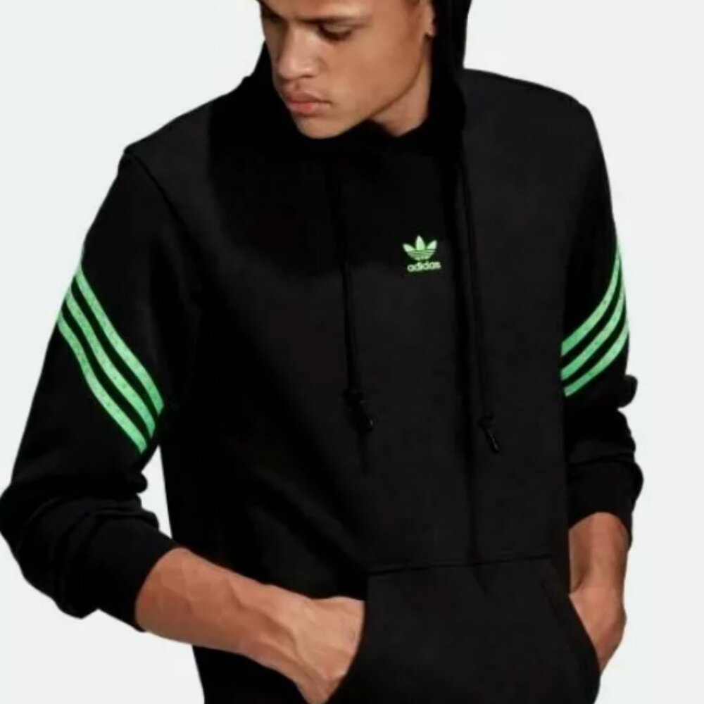 New Men's Adidas Originals Swarovski Trefoil Pullover Hoodie Sweatshirt, size L